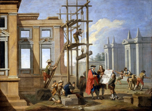 Zocchi, The Arts: Architecture. The architect follows the construction of a building.