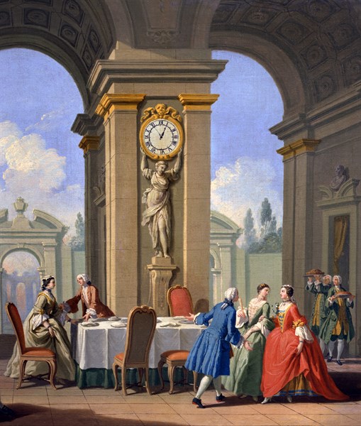 Zocchi, The hours of the day: Lunch. Detail.