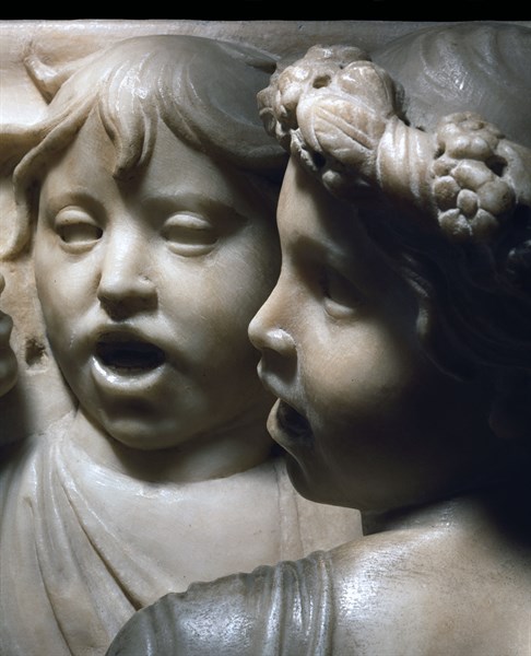 Cantoria. Relief en marbre du chœur de la cathédrale de Florence