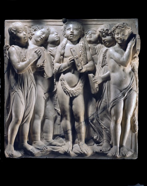Cantoria. Relief en marbre du chœur de la cathédrale de Florence