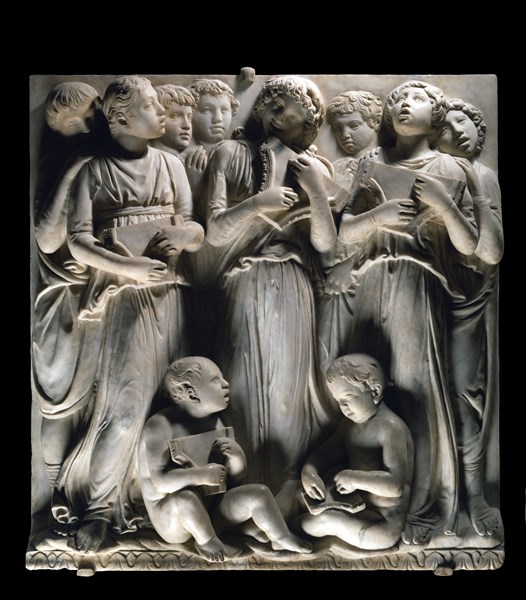 Cantoria. Relief en marbre du chœur de la cathédrale de Florence