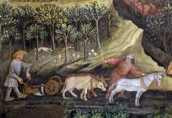 Fresco of the Castle of Buonconsiglio in Trento (Italy)