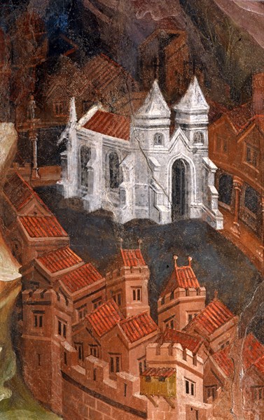 Fresco of the Castle of Buonconsiglio in Trento (Italy)