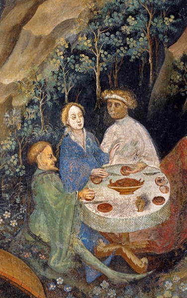 Fresco of the Castle of Buonconsiglio in Trento (Italy)