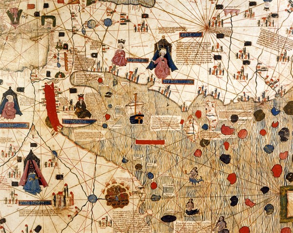 Catalan Planisphere: the Red Sea.