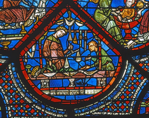 Vitrail de la cathédrale Notre-Dame de Chartres.