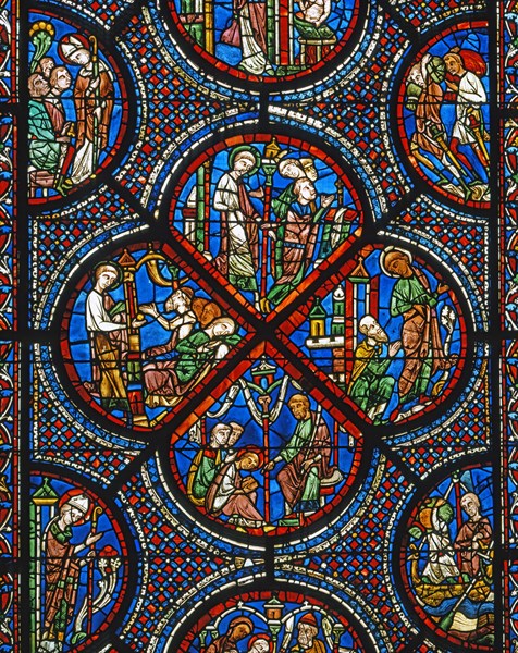 Vitrail de la cathédrale Notre-Dame de Chartres.