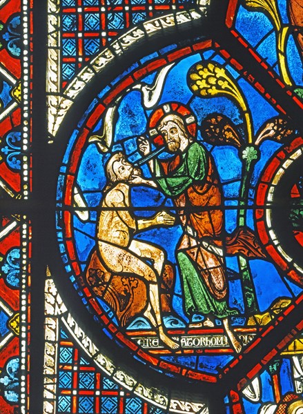 Vitrail de la cathédrale Notre-Dame de Chartres.