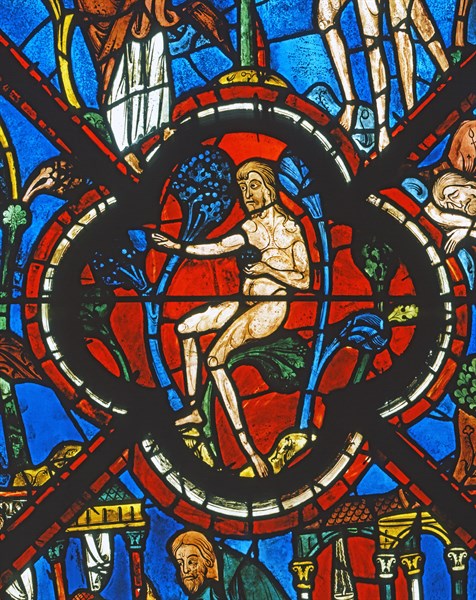 Vitrail de la cathédrale Notre-Dame de Chartres.