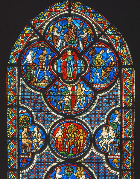 Vitrail de la cathédrale Notre-Dame de Chartres.