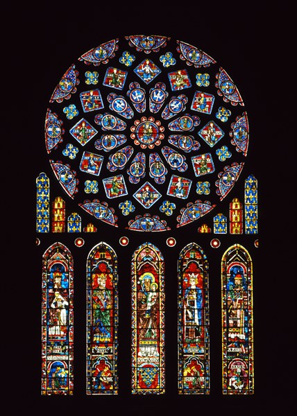 Vitrail de la cathédrale Notre-Dame de Chartres.