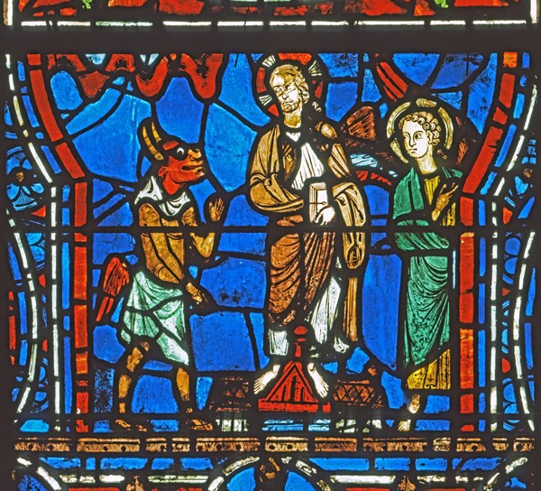 Vitrail de la cathédrale Notre-Dame de Chartres.