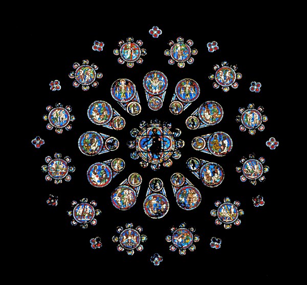 Vitrail de la cathédrale Notre-Dame de Chartres.