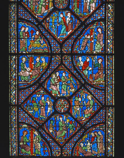 Vitrail de la cathédrale Notre-Dame de Chartres.