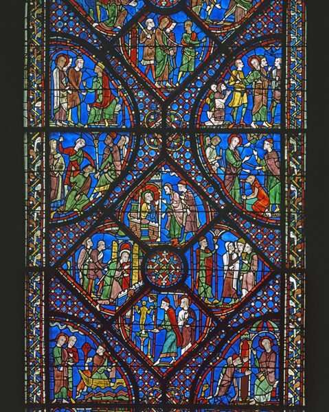 Vitrail de la cathédrale Notre-Dame de Chartres.