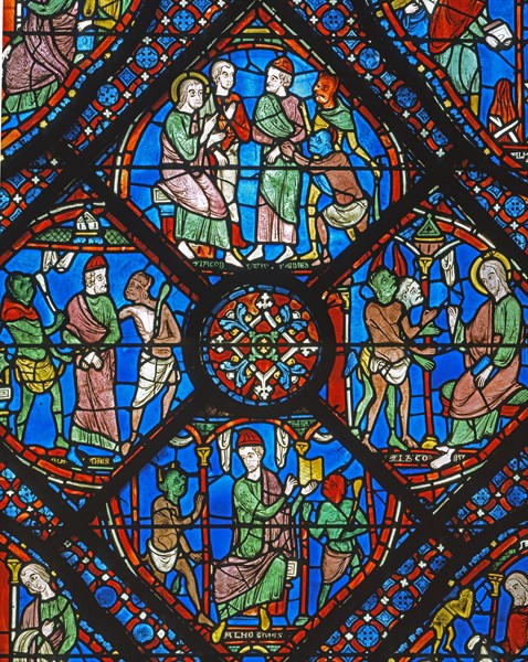 Vitrail de la cathédrale Notre-Dame de Chartres.