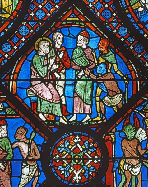 Vitrail de la cathédrale Notre-Dame de Chartres.