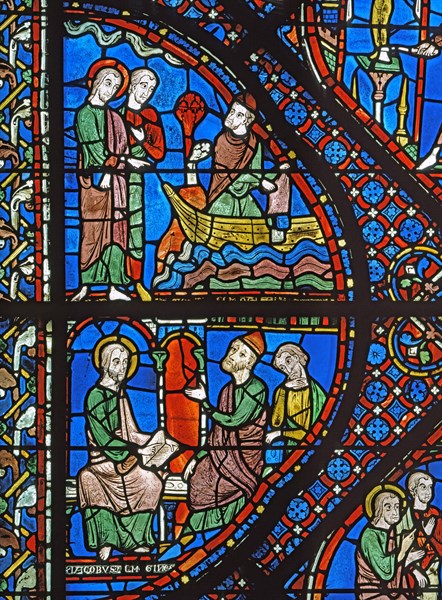 Vitrail de la cathédrale Notre-Dame de Chartres.