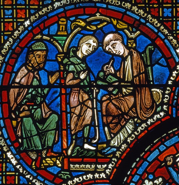 Vitrail de la cathédrale Notre-Dame de Chartres.