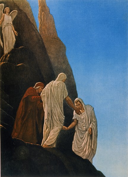 "La Divine Comédie", le Purgatoire : Dante et Virgile avec Stace