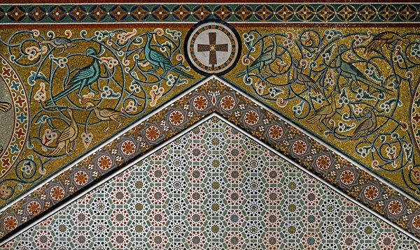 Trône royal de la chapelle palatine de Palerme (détail)