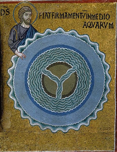 Chapelle palatine de Palerme
Mosaïque byzantine
La Genèse
Dieu partage les eaux

Palerme
