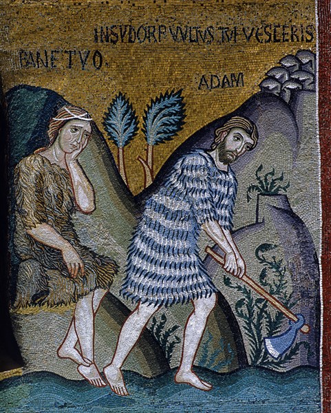 Chapelle palatine de Palerme
Mosaïque byzantine
La Genèse
Le péché originel
La douleur d'Eve,