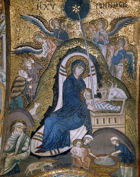 Eglise Santa Maria dell'Ammiraglio, dite "La Martorana", à Palerme (Sicile)
Mosaïque byzantine de