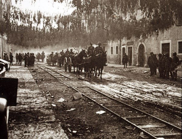 Troupes italiennes à Rovereto en 1918