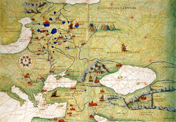 Map of Russia and the Middle East