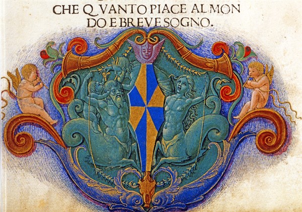 Incipit des Canzoniere de Petrarque