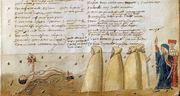 "La Divine Comédie", l'Enfer : le cortège des hypocrites, et Caïphas cloué au sol