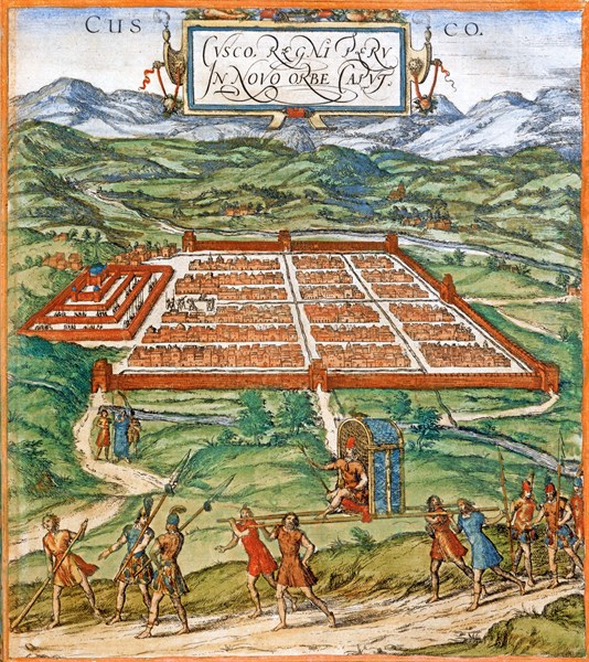 Map of the ancient city of Cuzco