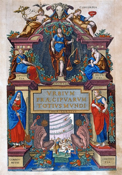 "Civitates Orbis Terrarum", frontispiece