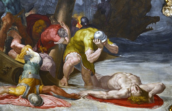 Tibaldi, Le naufrage du navire d'Ulysse pendant la tempête (détail)