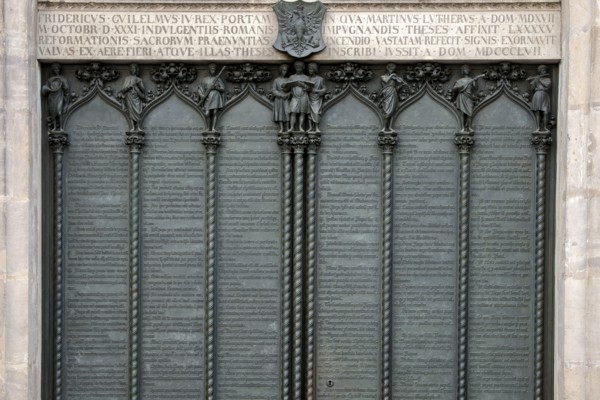 Portail de la Schlosskirche de Wittemberg (détail)