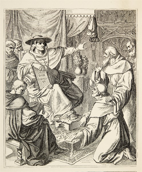 The life of Martin Luther: Luther in front of Cajetan
