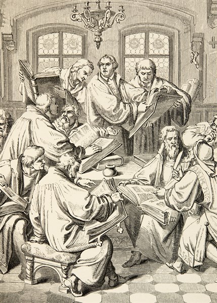 La vie de Martin Luther : Luther et ses collaborateurs traduisent La Bible