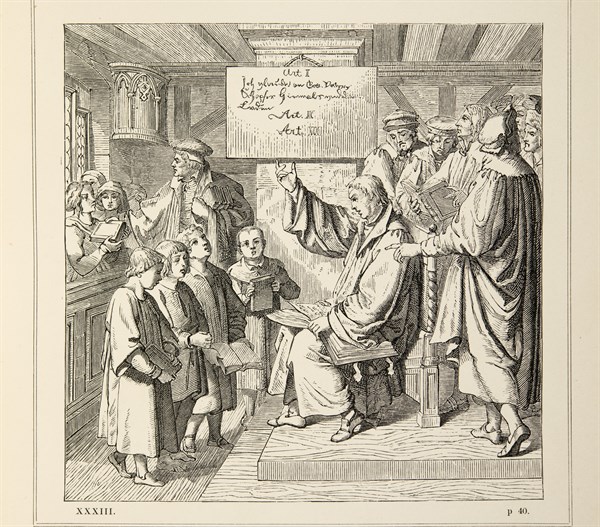 La vie de Martin Luther : Introduction du cathéchisme à l'école