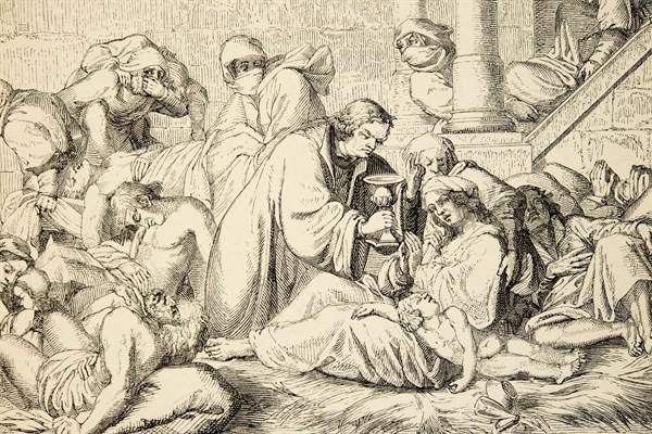 The life of Martin Luther: Luther brings the Eucharist to the plague patients
