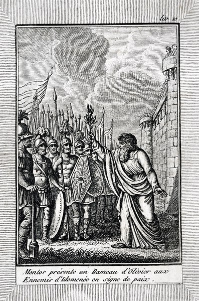 Mentor presents an olive branch to Idomenee's enemies as a sign of peace
