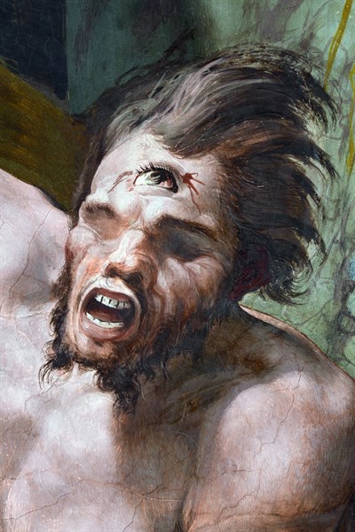 Tibaldi, Ulysse et ses compagnons fuient la grotte du cyclope Polyphème (détail)