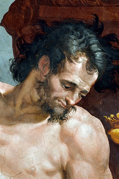 Tibaldi, Neptune sur son char et le navire d'Ulysse (détail)