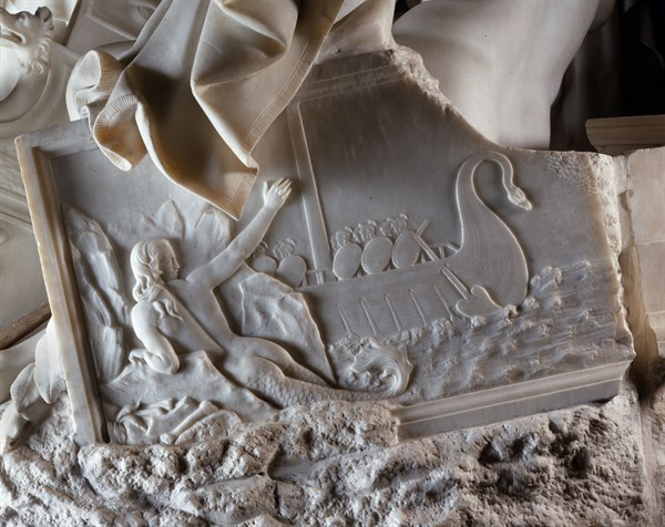 Pietro Magni, allégorie du Canal de Suez (détail)