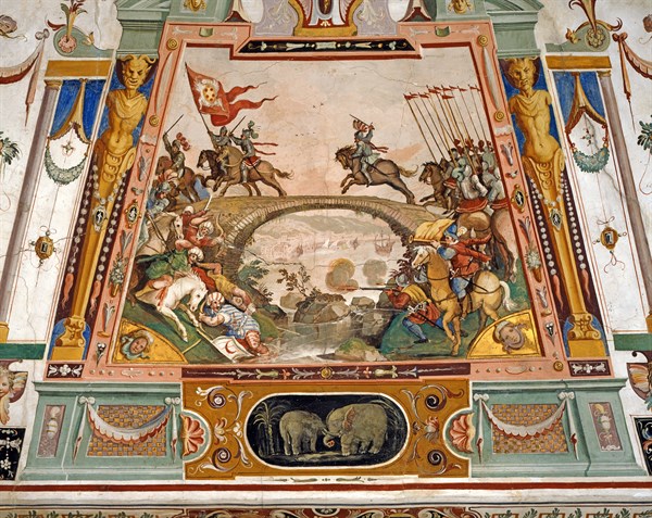 Plafond de l'Armurerie à la Galerie des Offices à Florence (détail)