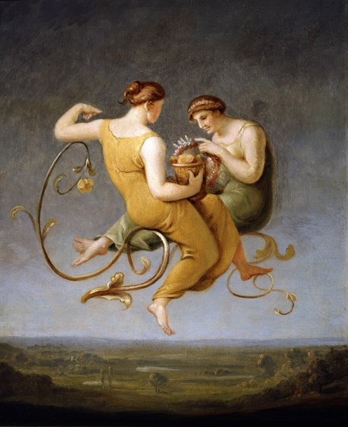 Tischbein, Cycle idyllique : Nymphes avec fleurs des champs