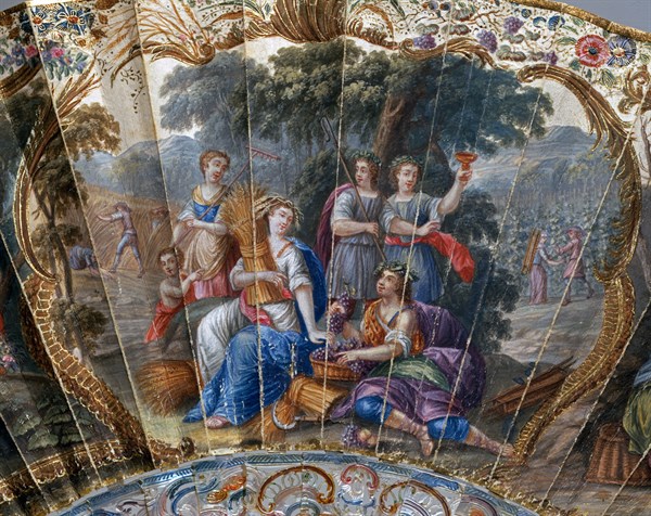Eventail "Les Quatre Saisons"