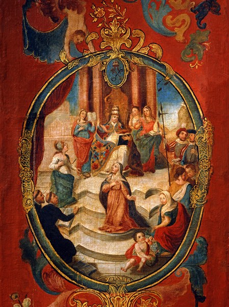 Folding screen with allegory of European nations (detail)