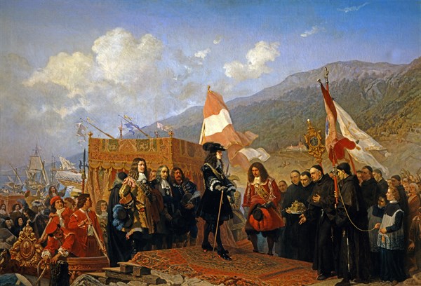 Cesare dell'Acqua, Leopold I, Holy Roman Emperor visiting the Franciscan monastery of Grignano