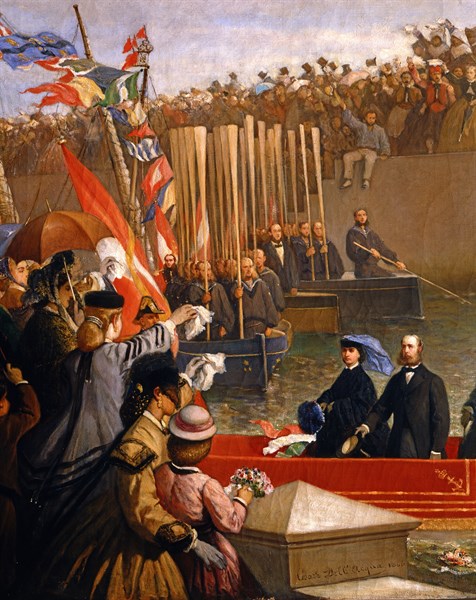 Carlota of Mexico and Maximilian I leaving Miramare for Mexico (detail)